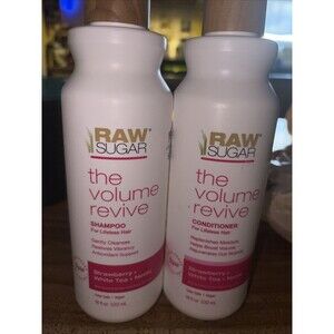 Raw Sugar the Volume Revive Shampoo and Conditioner Strawberry + White Tea New